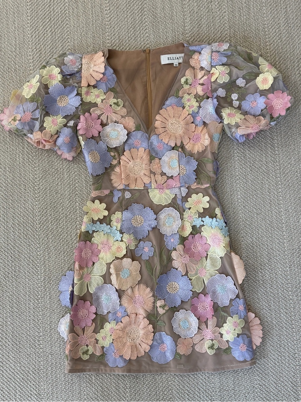 Elliatt Women’s Pastel Floral Embroidered Dress
